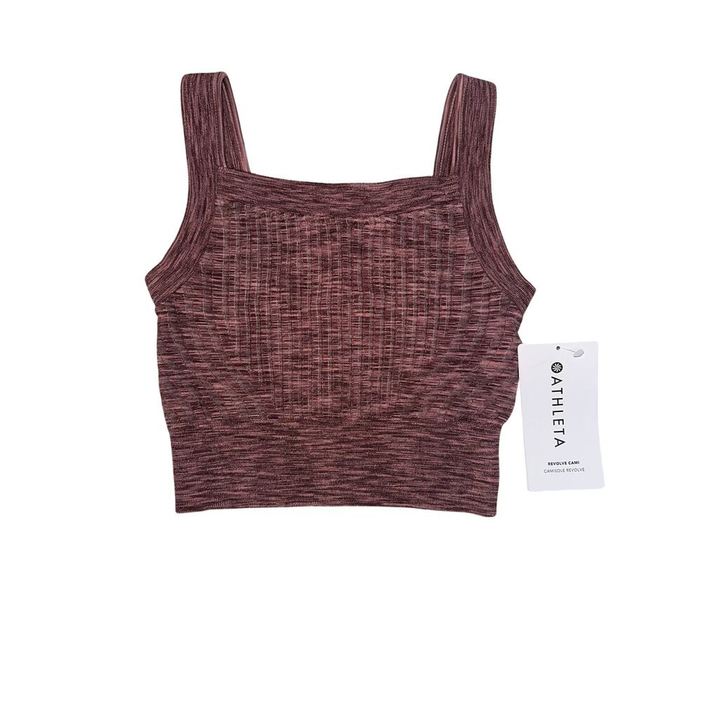 Athleta Revolve‎ Seamless Cami Size  XS Mahogany Heather Yoga Workout Tank Top